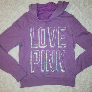 Women's Victoria's Secret VS PINK Purple Size Large Sweatshirt Zip Up Hoodie